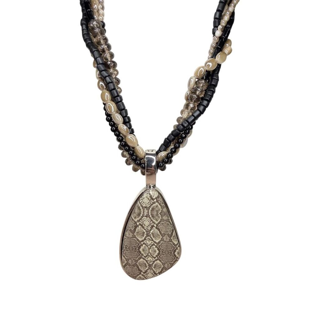 Premier Designs Vintage Multicolor Pendant Necklace beaded versatile gift 2 way